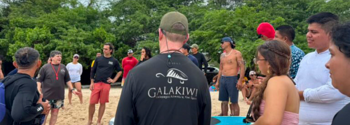 Galakiwi supported the Aquatic Safety and Risk Management Workshop by ECUALIFEGUARD in San Cristóbal, promoting safer Galápagos tours.